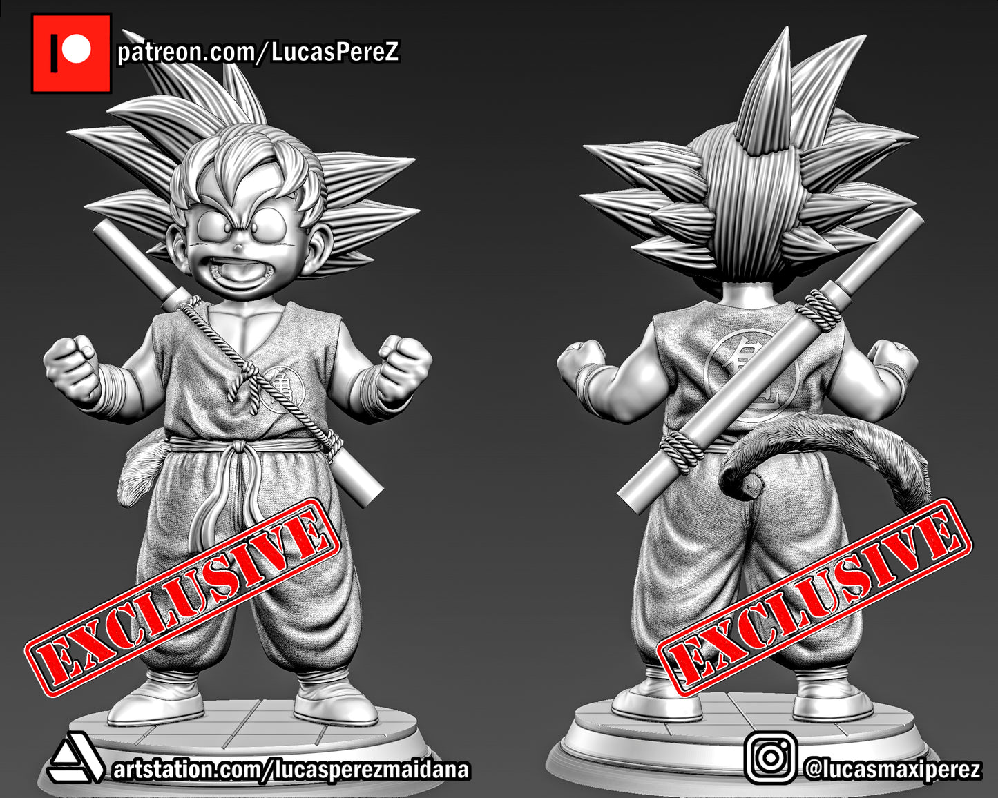 Kid Goku 1:6 or 1:10 Scale | Dragon Ball Z Scale Model | Lucas Perez