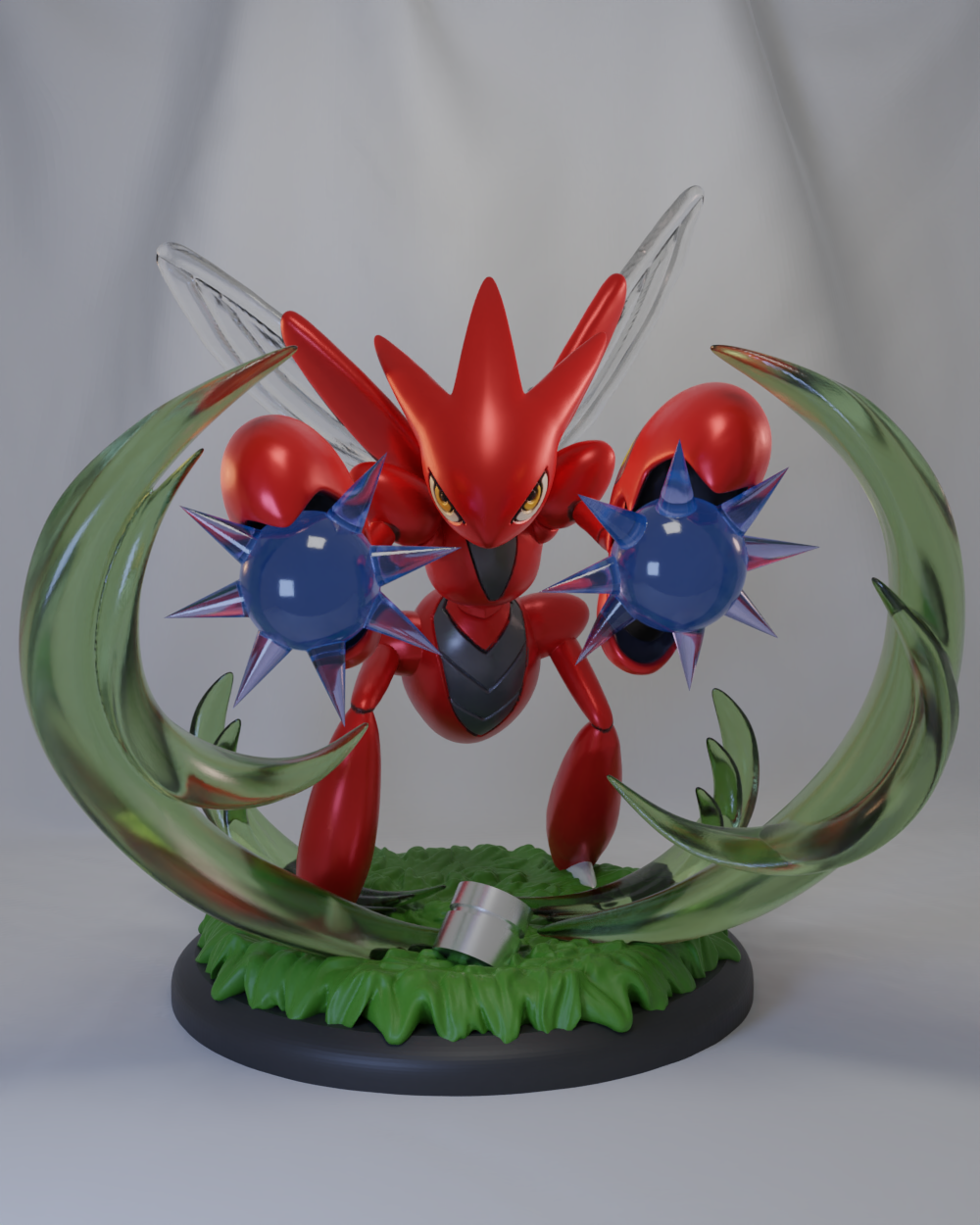 Scyther | Scizor | Kleavor | Mega Scizor | Poke Crisis Miniatures