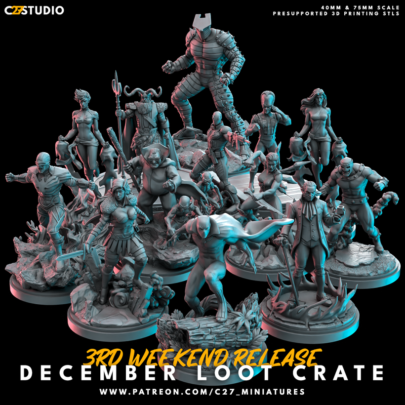 C27 Minis & Terrain December 2022 Release: Agent Venom, Black C27 Minis & Terrain December 2022 Release: Agent Venom, Black