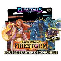 Elestrals: Firestorm - Hestia vs. Poseidon Double Starter Deck Bundle with 4 Packs