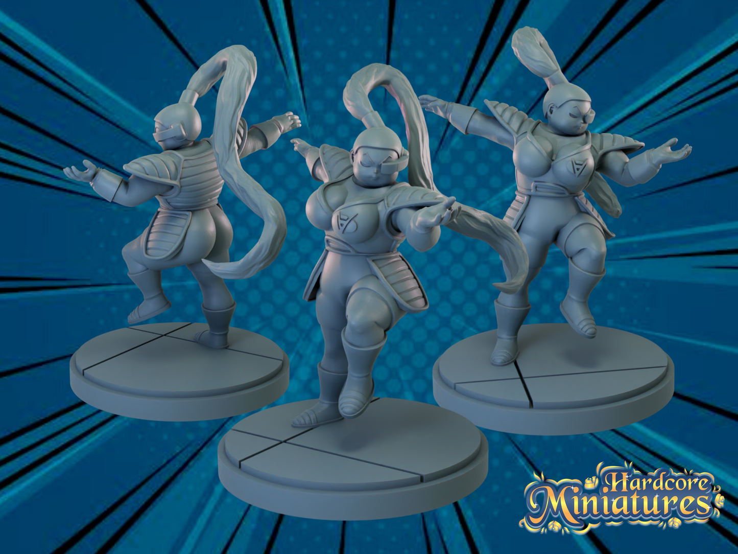 Hardcore Miniatures March 2023 Release: Aries Mū, Bonyu, Yuga Aoyama, Cygnus Hyoga, Dragon Shiryū, Gamma 1, Gamma 2, Gemini Saga, Camie Utsushimi, Mei Hatsume, North Kai, Real Steal, Red Riot, Sagittarius Aiolos, Saiyaman