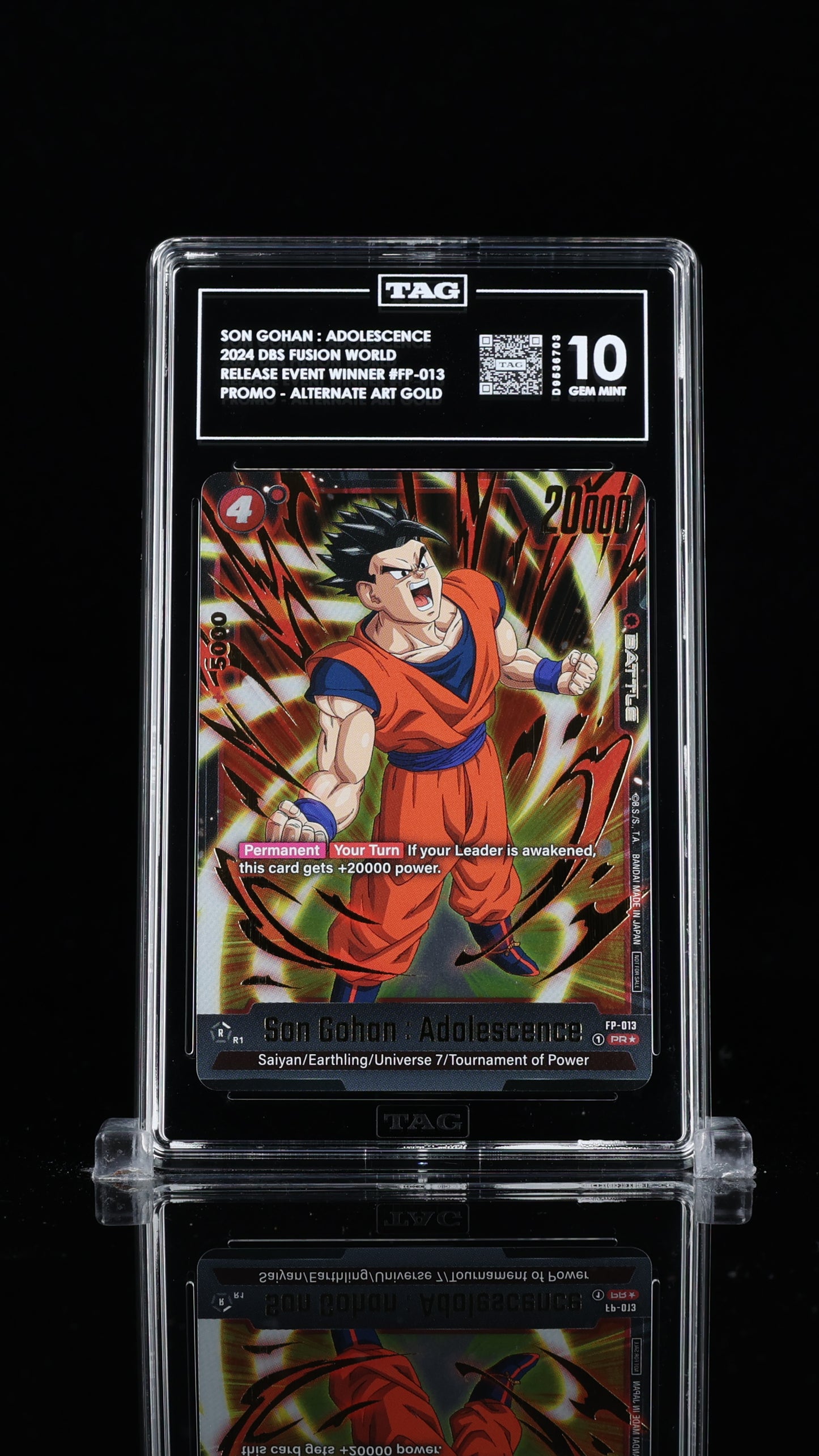 Son Gohan : Adolescence Release Event Winner 10 GEM MINT