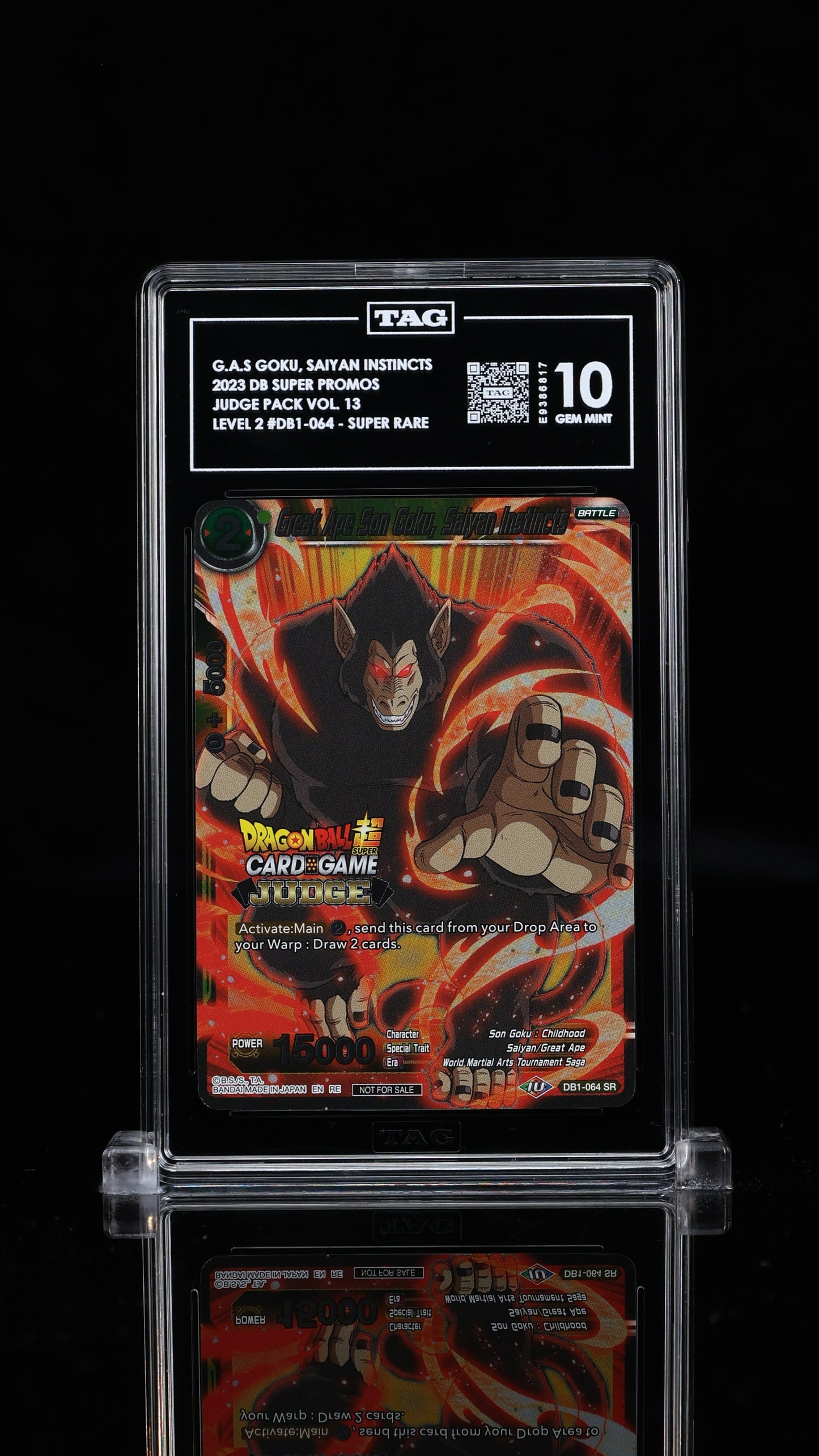 Great Ape Son Goku, Saiyan Instincts Judge Pack Vol. 13 - Level 2 10 GEM MINT