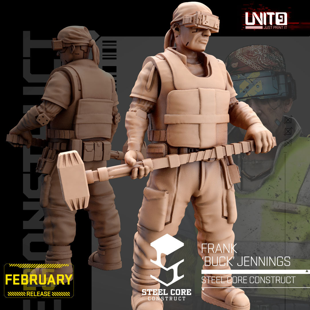 UNIT9 02.2025 – Steel Core Construct | Earl Rusty Chambers | Frank Buck Jennings | Hank Duke Watson | Leviathan 3000 | Randy Bones Carter | Spartan Cargo Drone | Tammy Tex Rogers