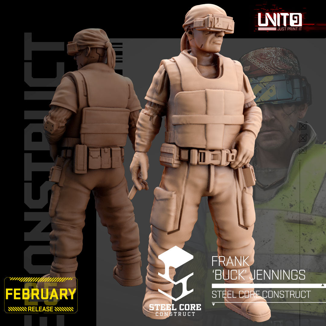 UNIT9 02.2025 – Steel Core Construct | Earl Rusty Chambers | Frank Buck Jennings | Hank Duke Watson | Leviathan 3000 | Randy Bones Carter | Spartan Cargo Drone | Tammy Tex Rogers