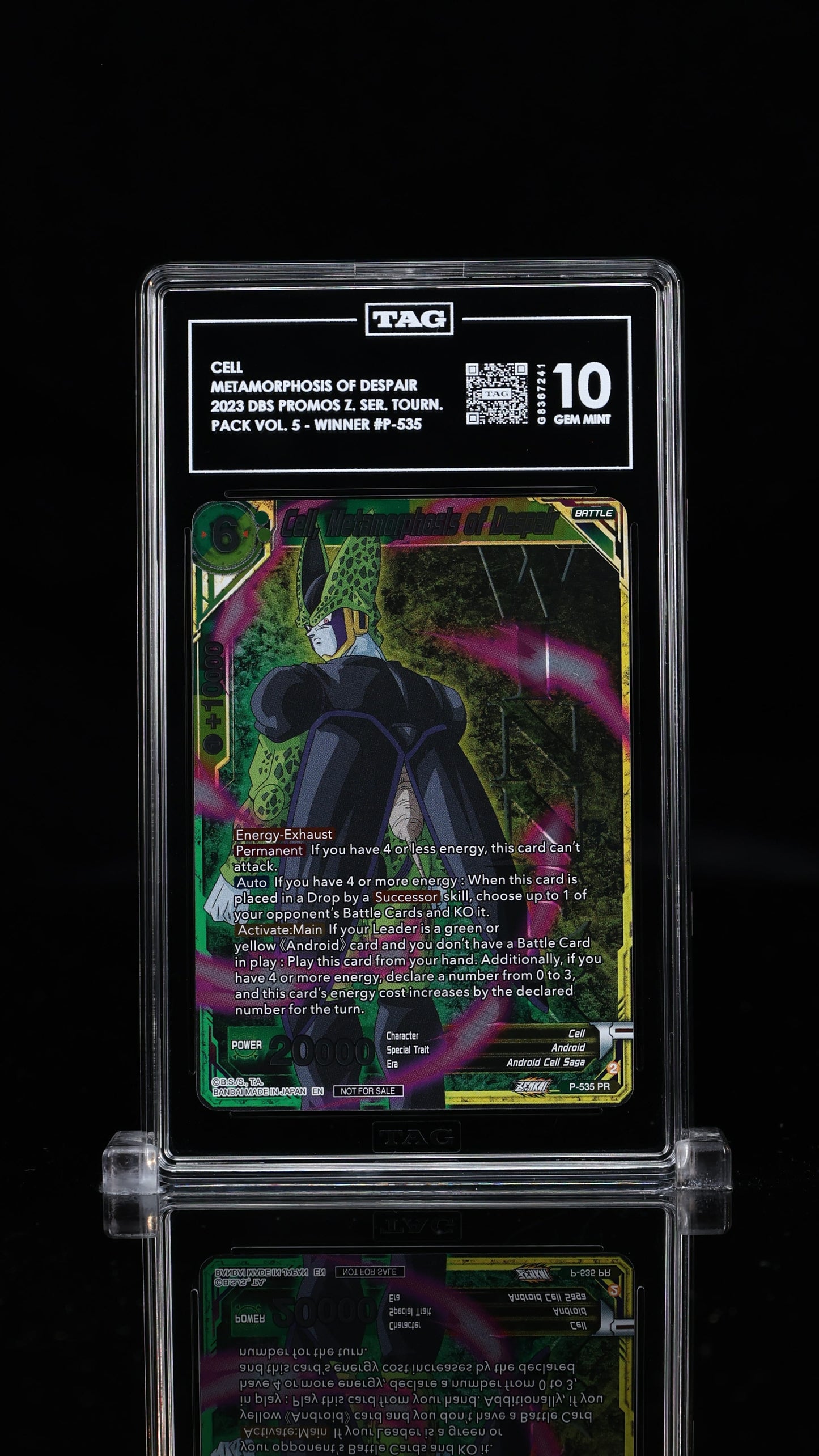 Cell, Metamorphosis of Despair Zenkai Series Tournament Pack Vol. 5 - Winner 10 GEM MINT
