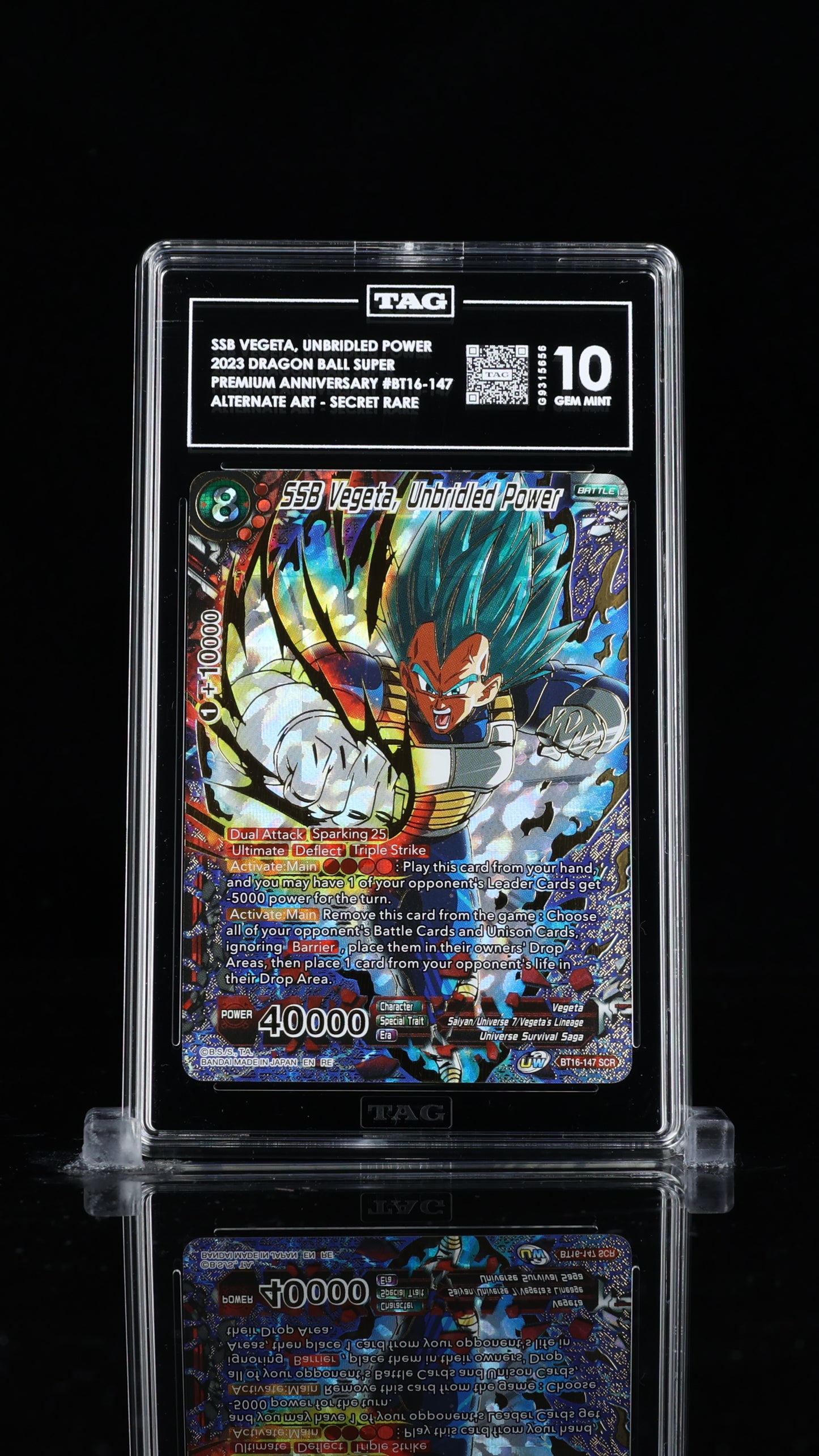 SSB Vegeta, Unbridled Power Alternate Art 10 GEM MINT