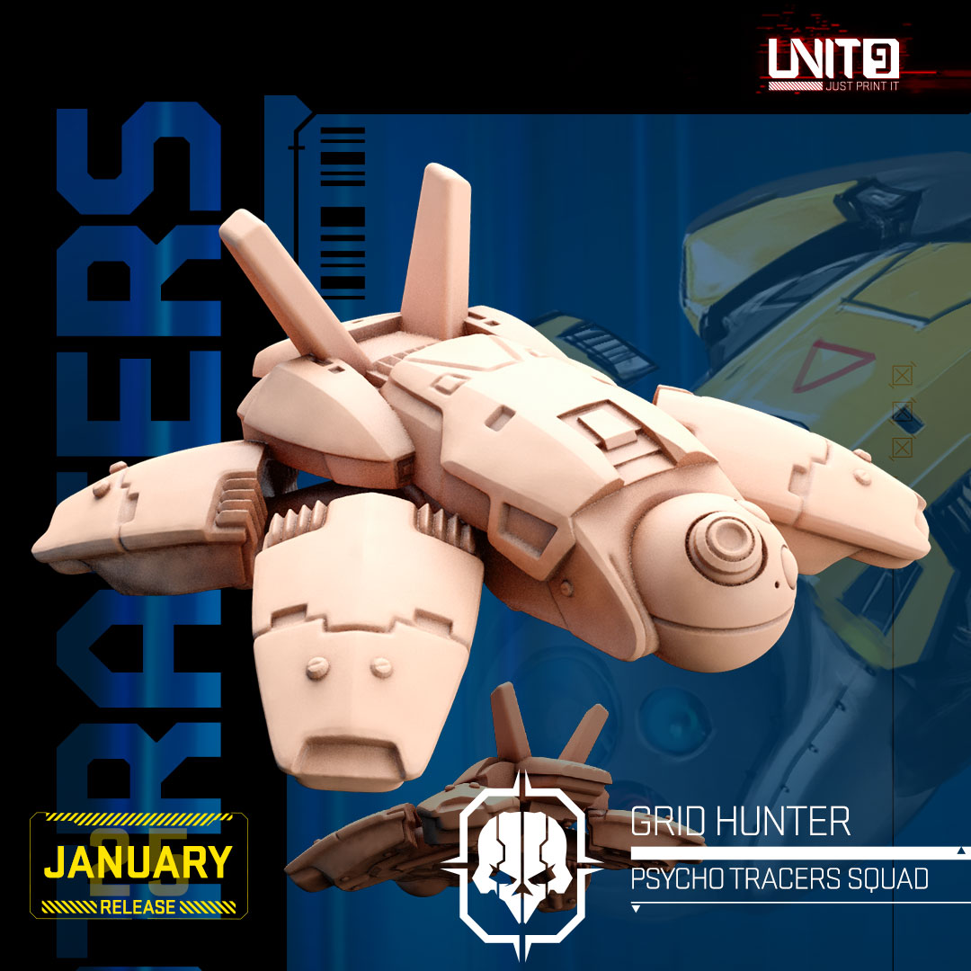 UNIT9 01.2025 – Psycho Tracers Squad | Grid Hunter | Hyper Wasp | Peacekeeper Alpha | Psycho-Striker | Vex Ashford