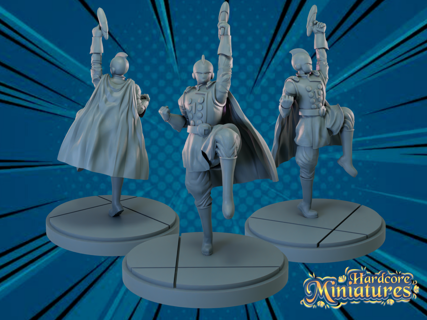 Hardcore Miniatures March 2023 Release: Aries Mū, Bonyu, Yuga Aoyama, Cygnus Hyoga, Dragon Shiryū, Gamma 1, Gamma 2, Gemini Saga, Camie Utsushimi, Mei Hatsume, North Kai, Real Steal, Red Riot, Sagittarius Aiolos, Saiyaman