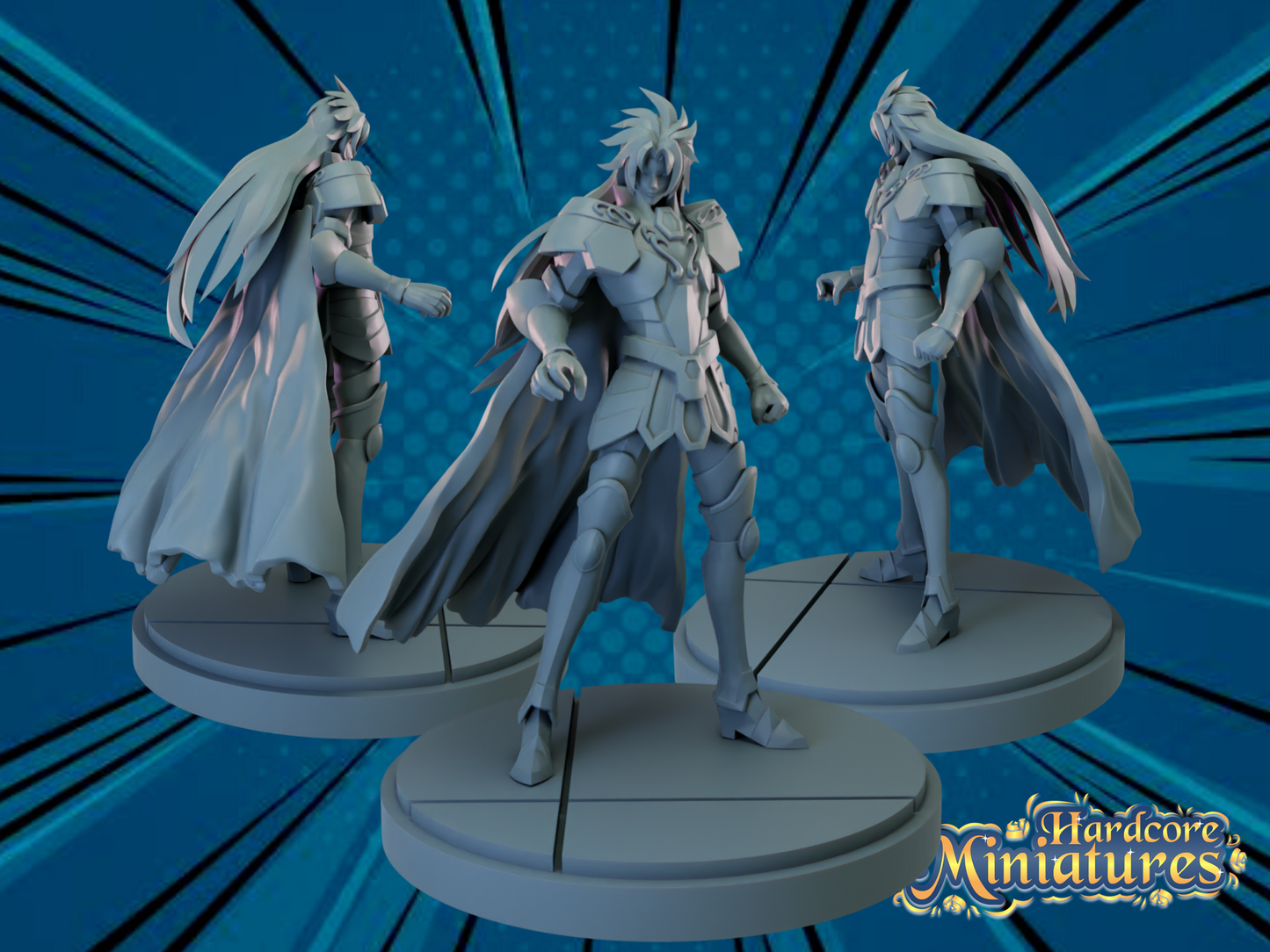 Hardcore Miniatures March 2023 Release: Aries Mū, Bonyu, Yuga Aoyama, Cygnus Hyoga, Dragon Shiryū, Gamma 1, Gamma 2, Gemini Saga, Camie Utsushimi, Mei Hatsume, North Kai, Real Steal, Red Riot, Sagittarius Aiolos, Saiyaman
