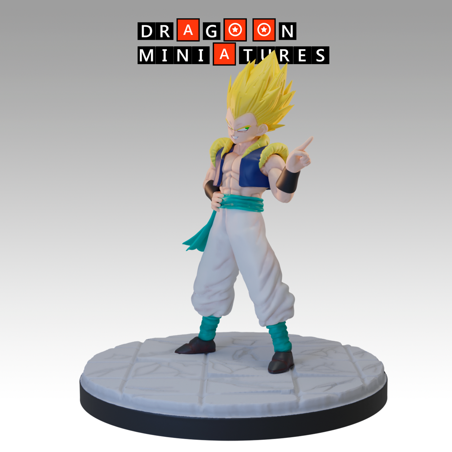 2024.02 Buu Saga 3: Resin 3D Printed Miniatures Set - Buu Gotenks, Buu Piccolo, Goku SS2, Gotenks 3, Gotenks Base, Super Buu, Super Gotenks, Vegeta Majin - Dragoon Miniatures