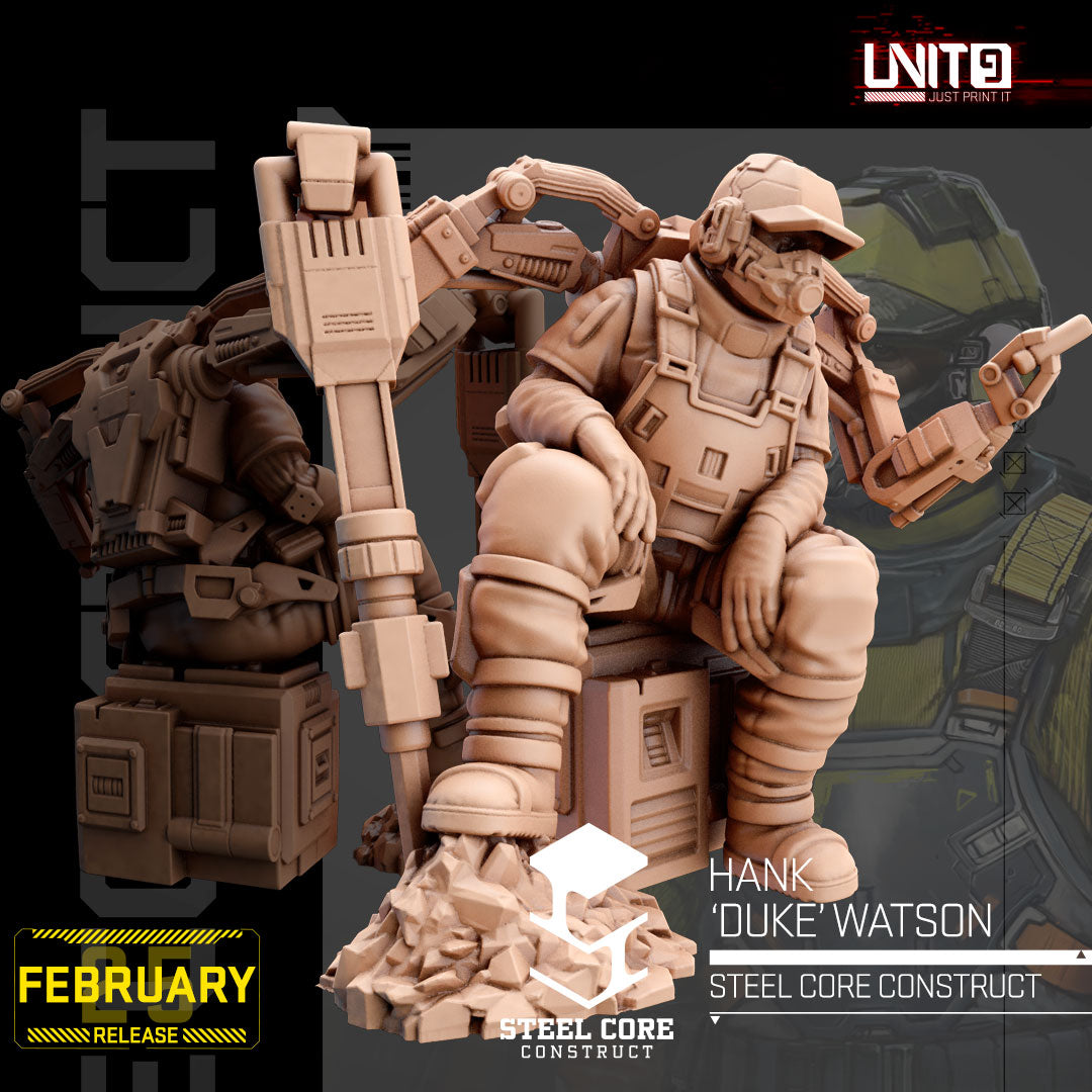 UNIT9 02.2025 – Steel Core Construct | Earl Rusty Chambers | Frank Buck Jennings | Hank Duke Watson | Leviathan 3000 | Randy Bones Carter | Spartan Cargo Drone | Tammy Tex Rogers