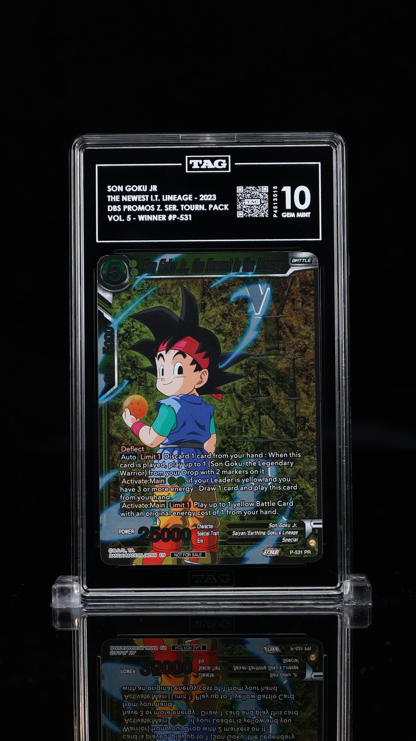 Son Goku Jr., the Newest in the Lineage Zenkai Series Tournament Pack Vol. 5 - Winner 10 GEM MINT