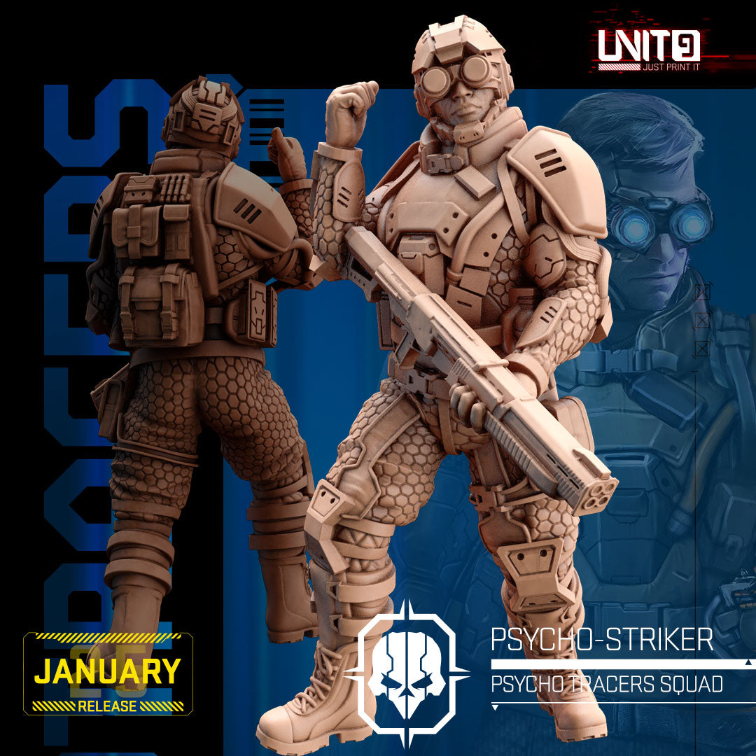 UNIT9 01.2025 – Psycho Tracers Squad | Grid Hunter | Hyper Wasp | Peacekeeper Alpha | Psycho-Striker | Vex Ashford