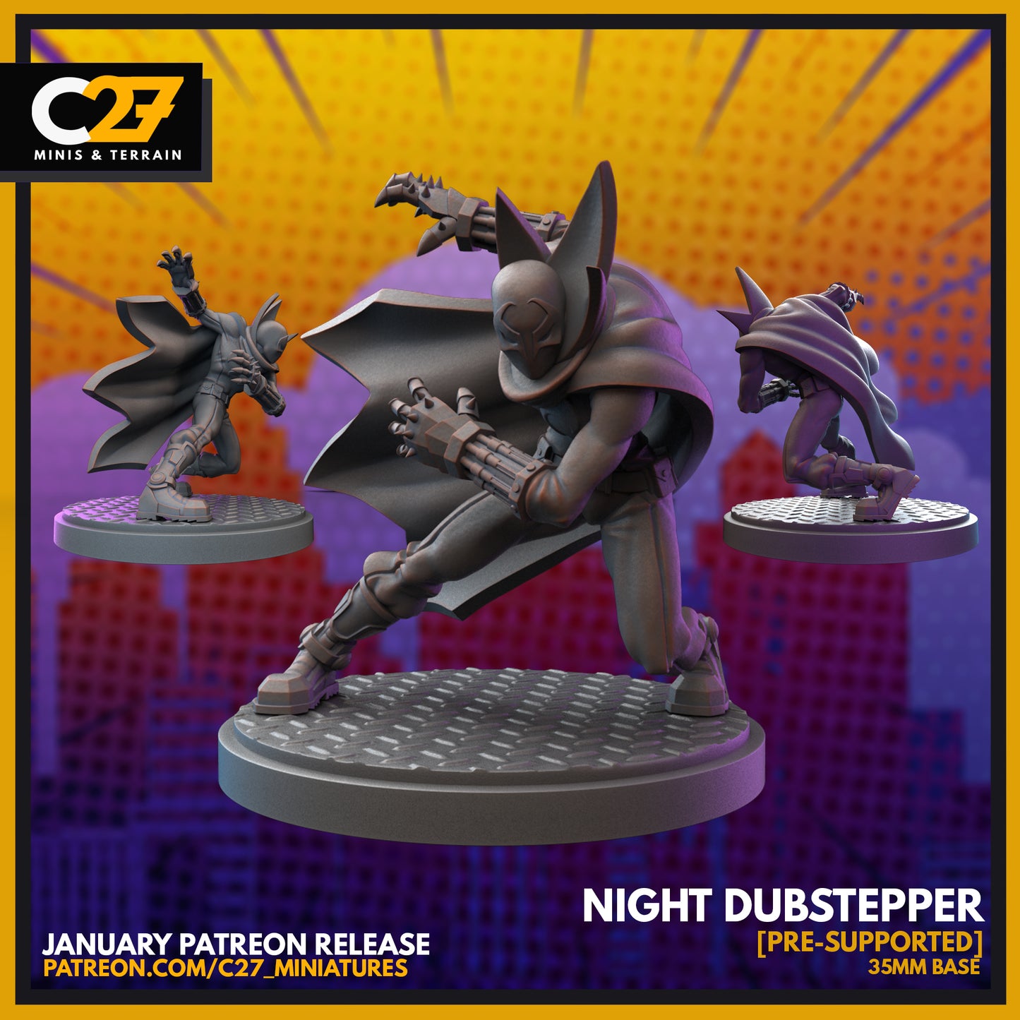 C27 Minis & Terrain January 2022 Release: Chameleon, Deadpool, Fantomex, Havok, Magik, Morbius, Mysterio, Prowler, Sasquatch, Scorpion, Toad