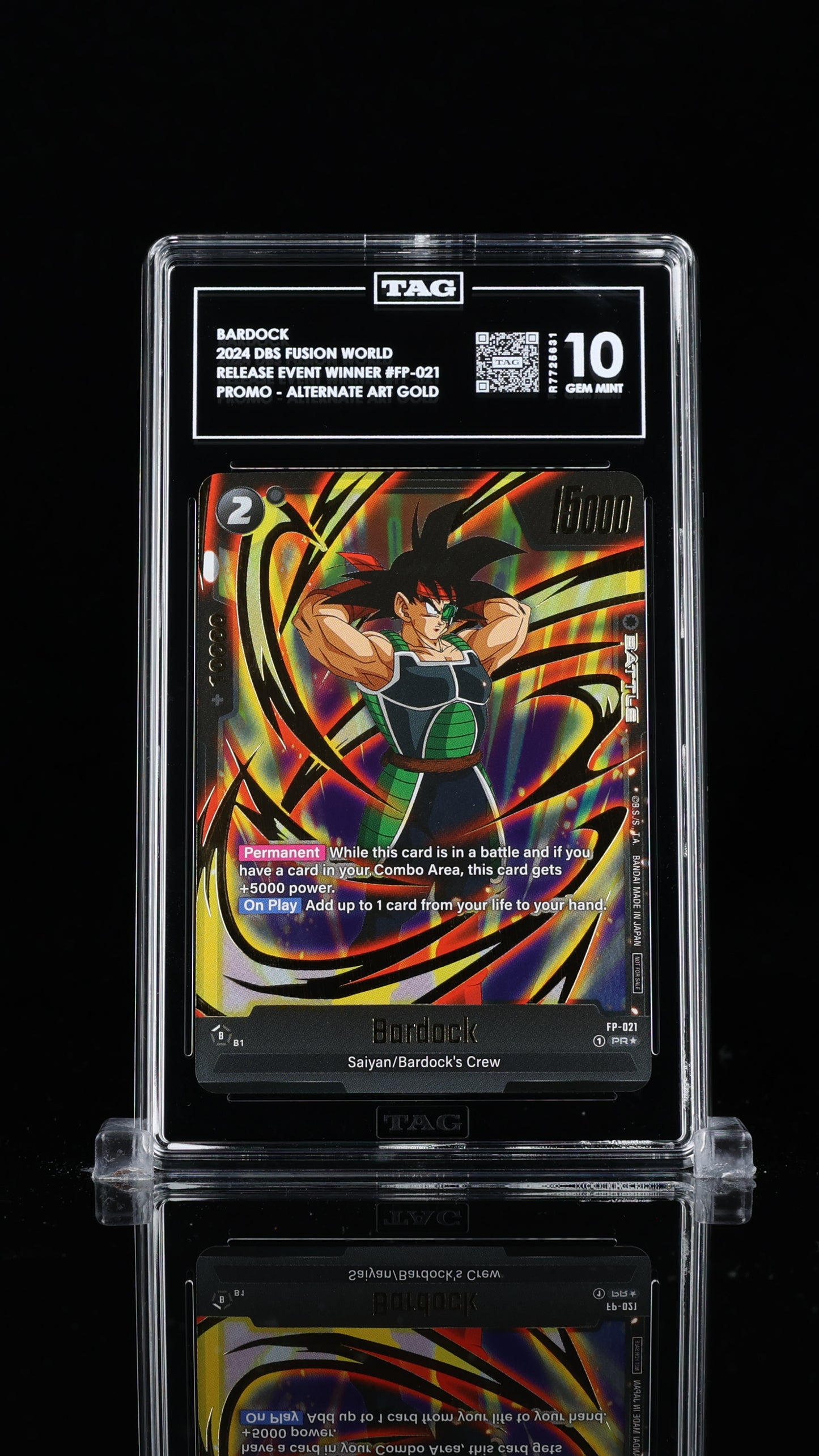 Bardock Release Event Winner 10 GEM MINT