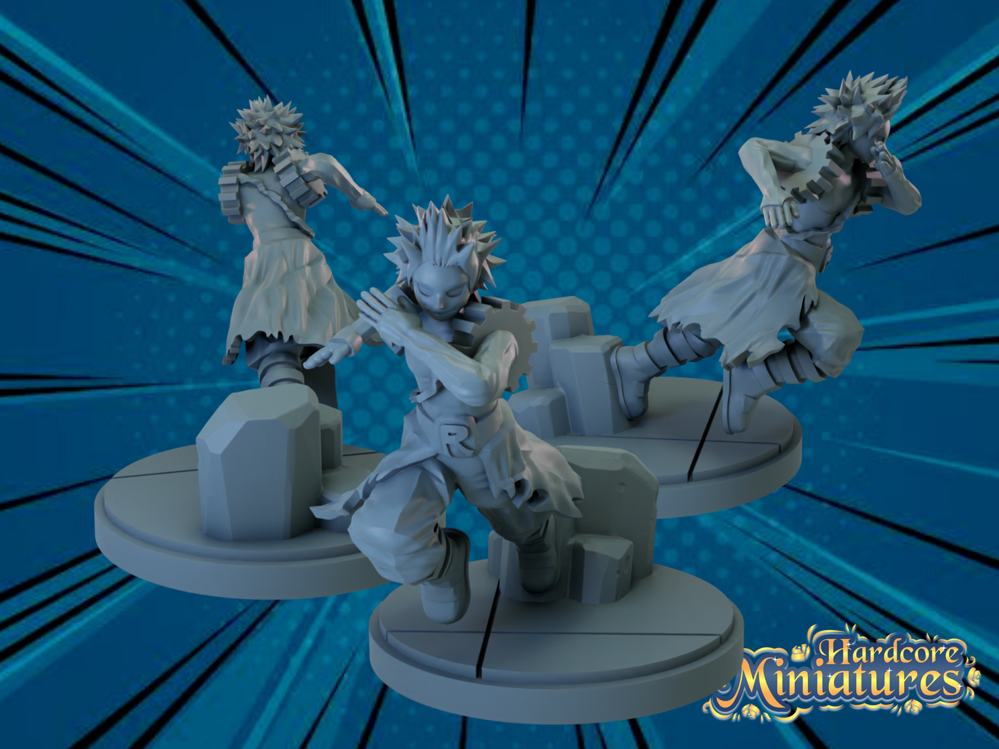 Hardcore Miniatures March 2023 Release: Aries Mū, Bonyu, Yuga Aoyama, Cygnus Hyoga, Dragon Shiryū, Gamma 1, Gamma 2, Gemini Saga, Camie Utsushimi, Mei Hatsume, North Kai, Real Steal, Red Riot, Sagittarius Aiolos, Saiyaman