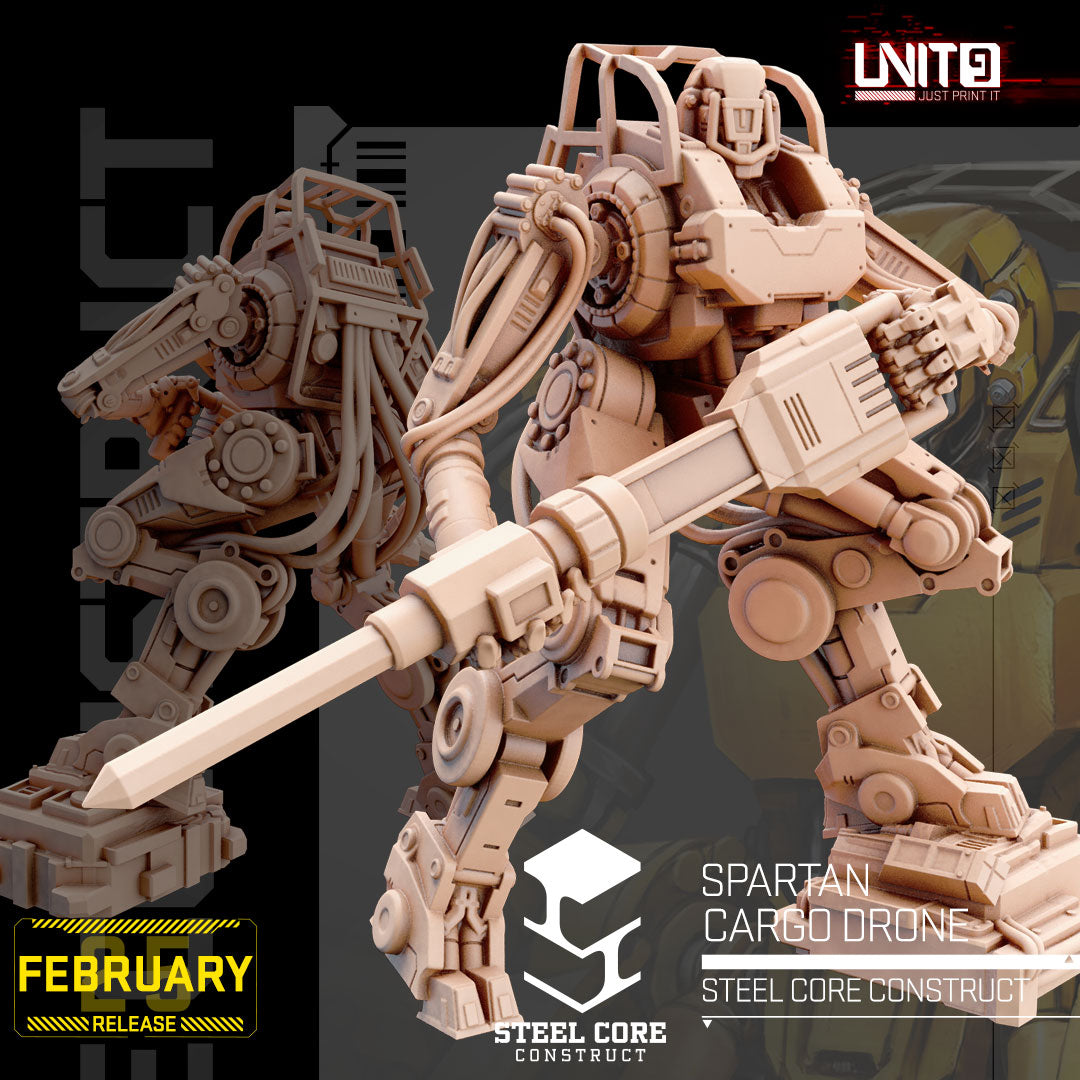 UNIT9 02.2025 – Steel Core Construct | Earl Rusty Chambers | Frank Buck Jennings | Hank Duke Watson | Leviathan 3000 | Randy Bones Carter | Spartan Cargo Drone | Tammy Tex Rogers