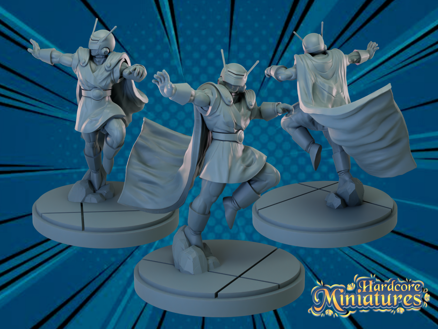 Hardcore Miniatures March 2023 Release: Aries Mū, Bonyu, Yuga Aoyama, Cygnus Hyoga, Dragon Shiryū, Gamma 1, Gamma 2, Gemini Saga, Camie Utsushimi, Mei Hatsume, North Kai, Real Steal, Red Riot, Sagittarius Aiolos, Saiyaman
