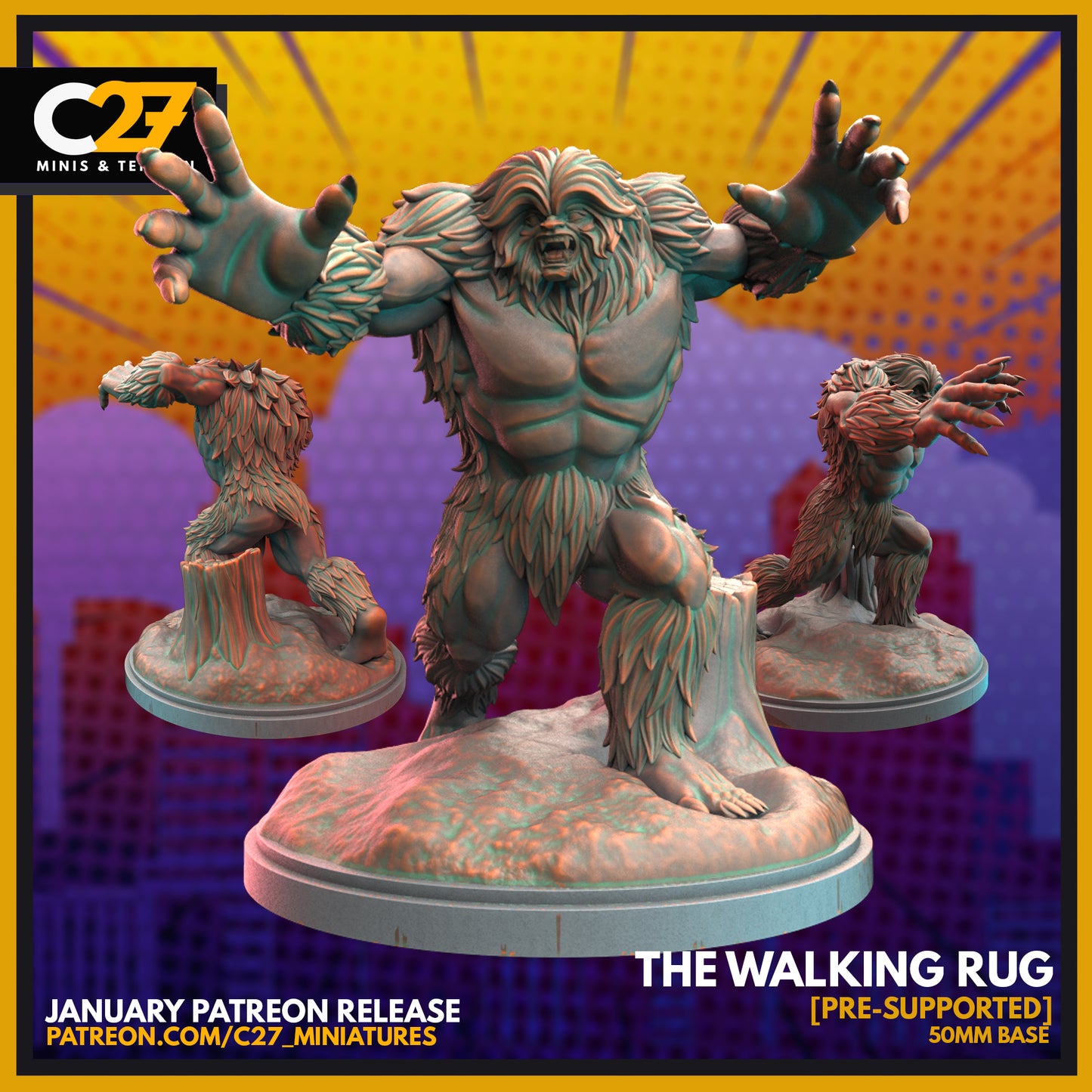 C27 Minis & Terrain January 2022 Release: Chameleon, Deadpool, Fantomex, Havok, Magik, Morbius, Mysterio, Prowler, Sasquatch, Scorpion, Toad