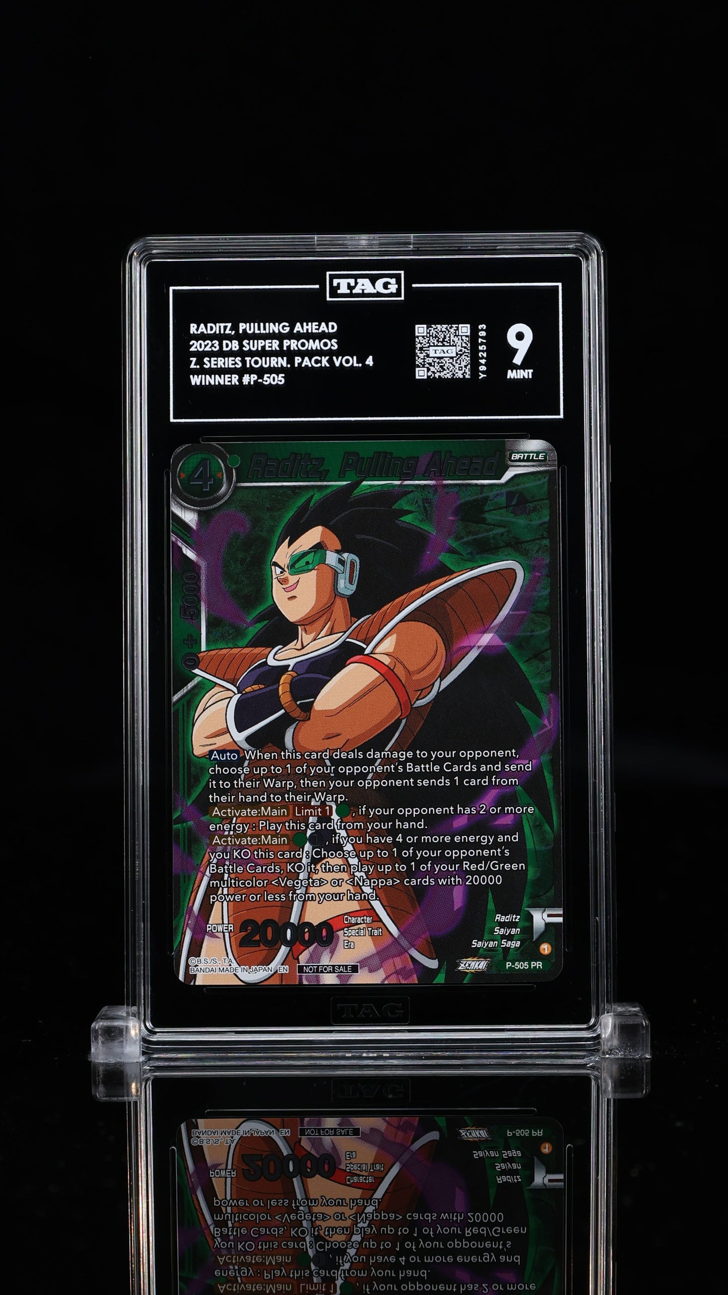 Raditz, Pulling Ahead Zenkai Series Tournament Pack Vol. 4 - Winner 9 MINT