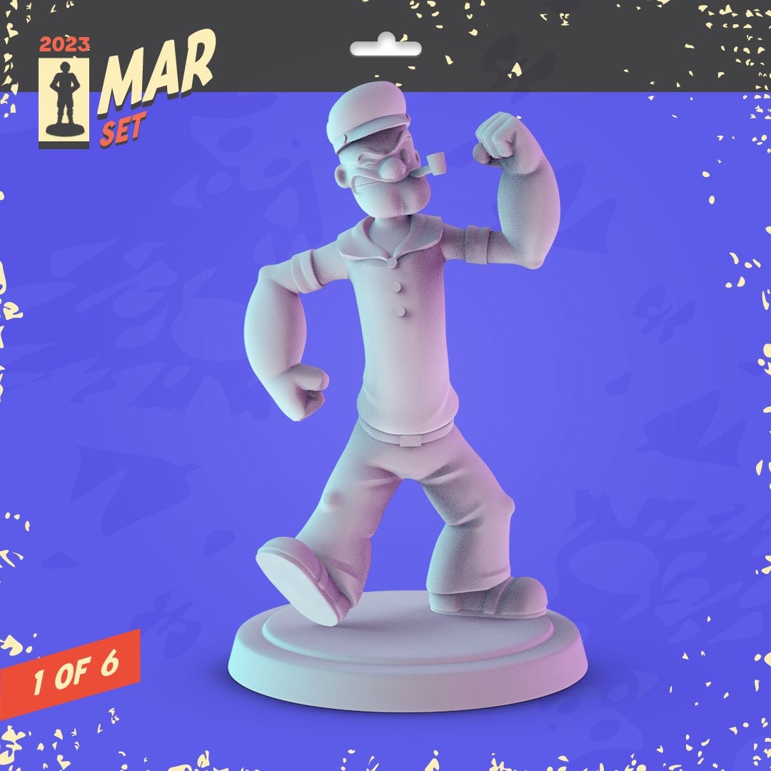 Popeye the Sailor man and friends | 32MM | Pop Minis Miniatures 2023.03