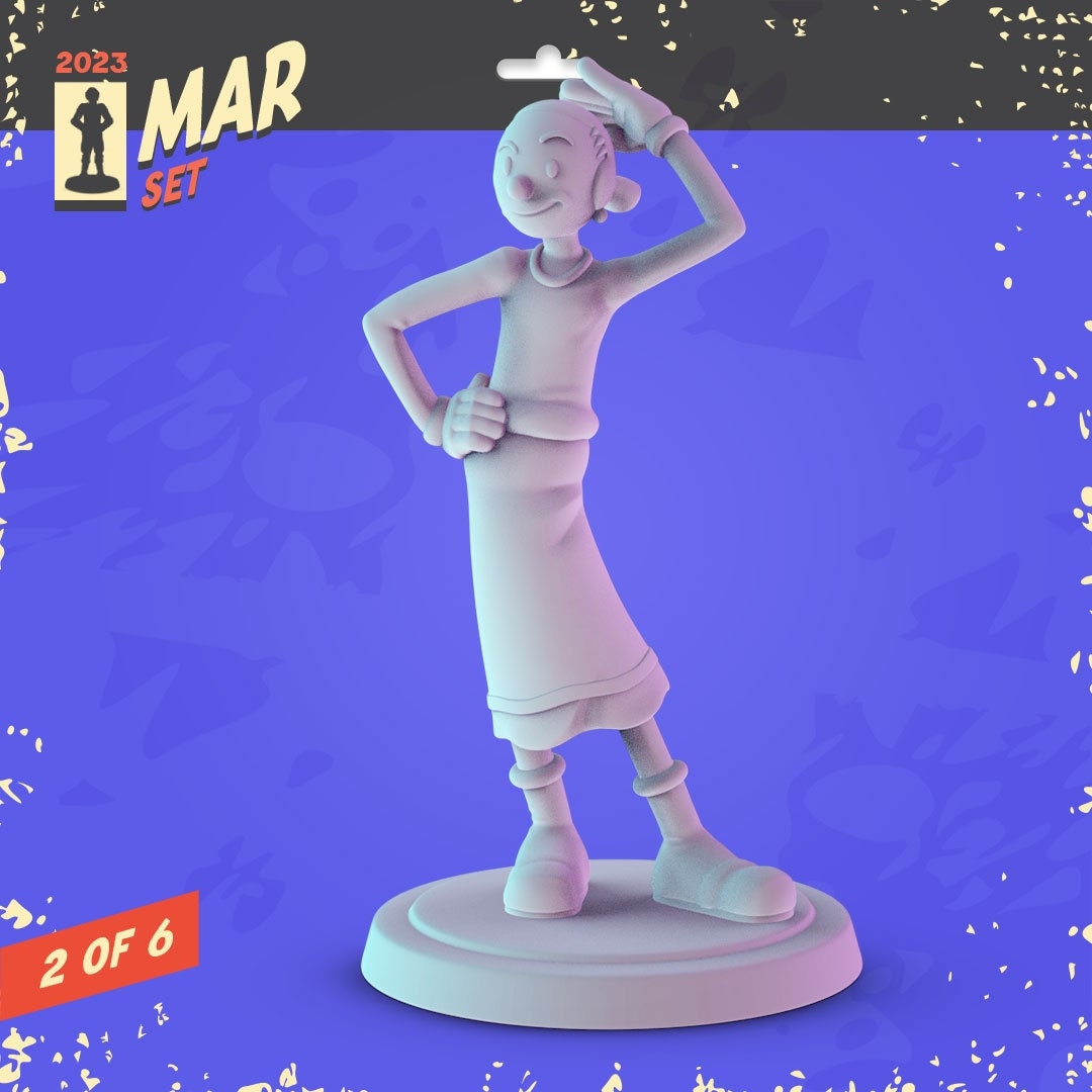 Popeye the Sailor man and friends | 32MM | Pop Minis Miniatures 2023.03