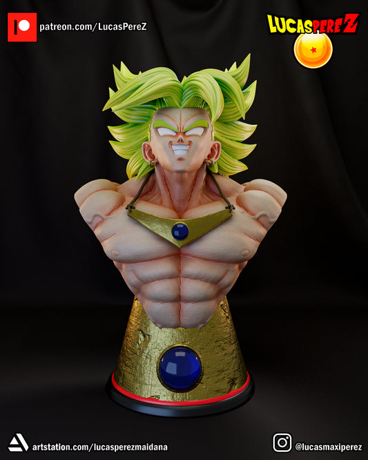 Broly Bust 1:6 or 1:10 Scale | Dragon Ball Z Scale Model | Lucas Perez