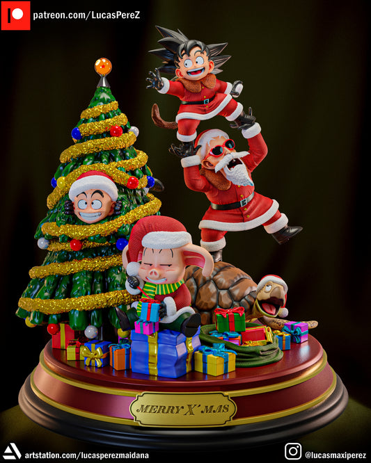 Xmas Special Set | Goku, Krillin, Oolong, Roshi, Turtle | Dragon Ball Z Scale Models | Lucas Perez