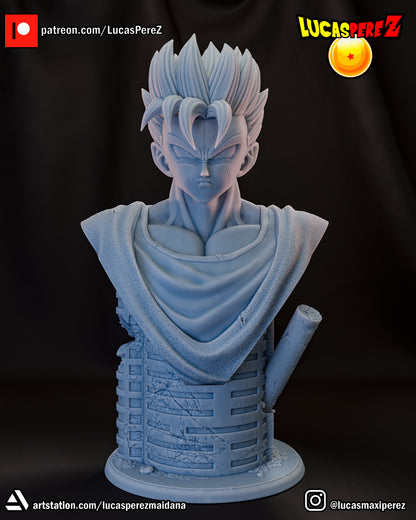 Future Gohan Bust 1:6 or 1:10 Scale | Dragon Ball Z Scale Model | Lucas Perez