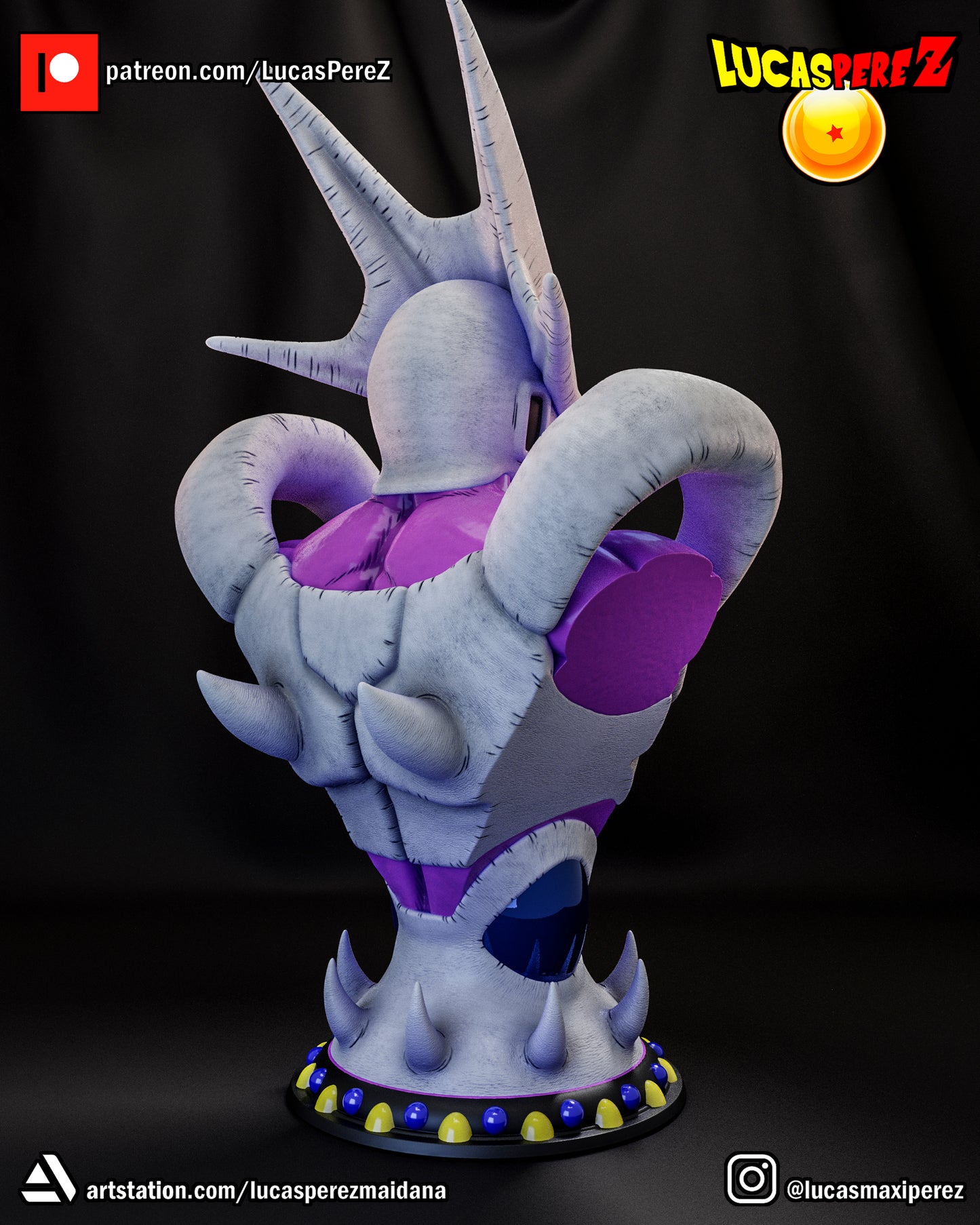 Cooler Bust 1:6 or 1:10 Scale | Dragon Ball Z Scale Model | Lucas Perez