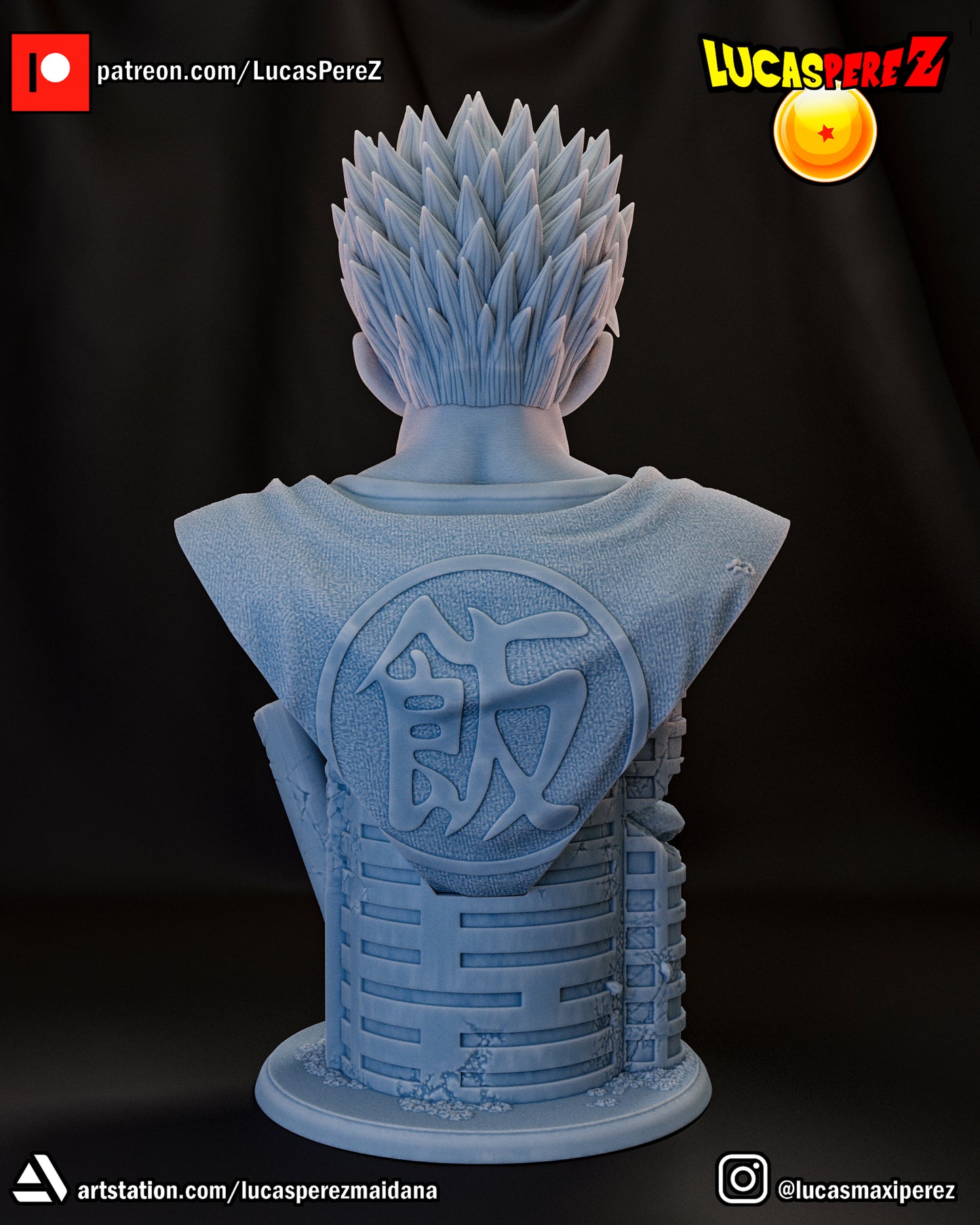 Future Gohan Bust 1:6 or 1:10 Scale | Dragon Ball Z Scale Model | Lucas Perez