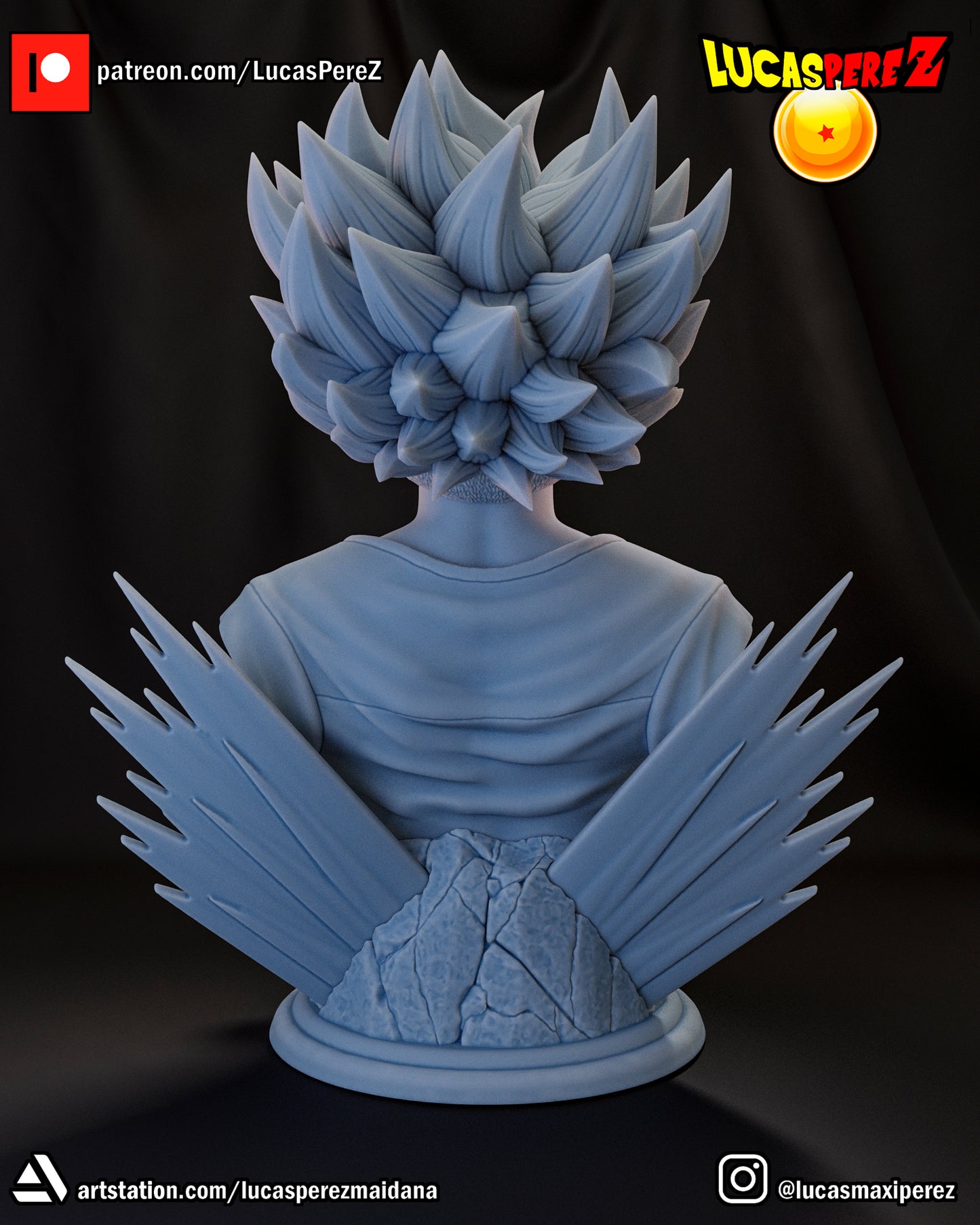 Future Trunks Bust 1:6 or 1:10 Scale | Dragon Ball Z Scale Model | Lucas Perez