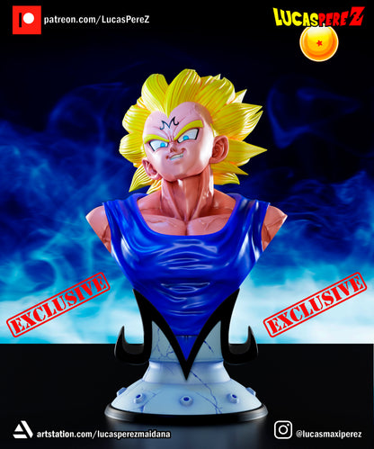 Majin Vegeta BUST 1:6 or 1:10 Scale | Dragon Ball Z Scale Model | Lucas Perez