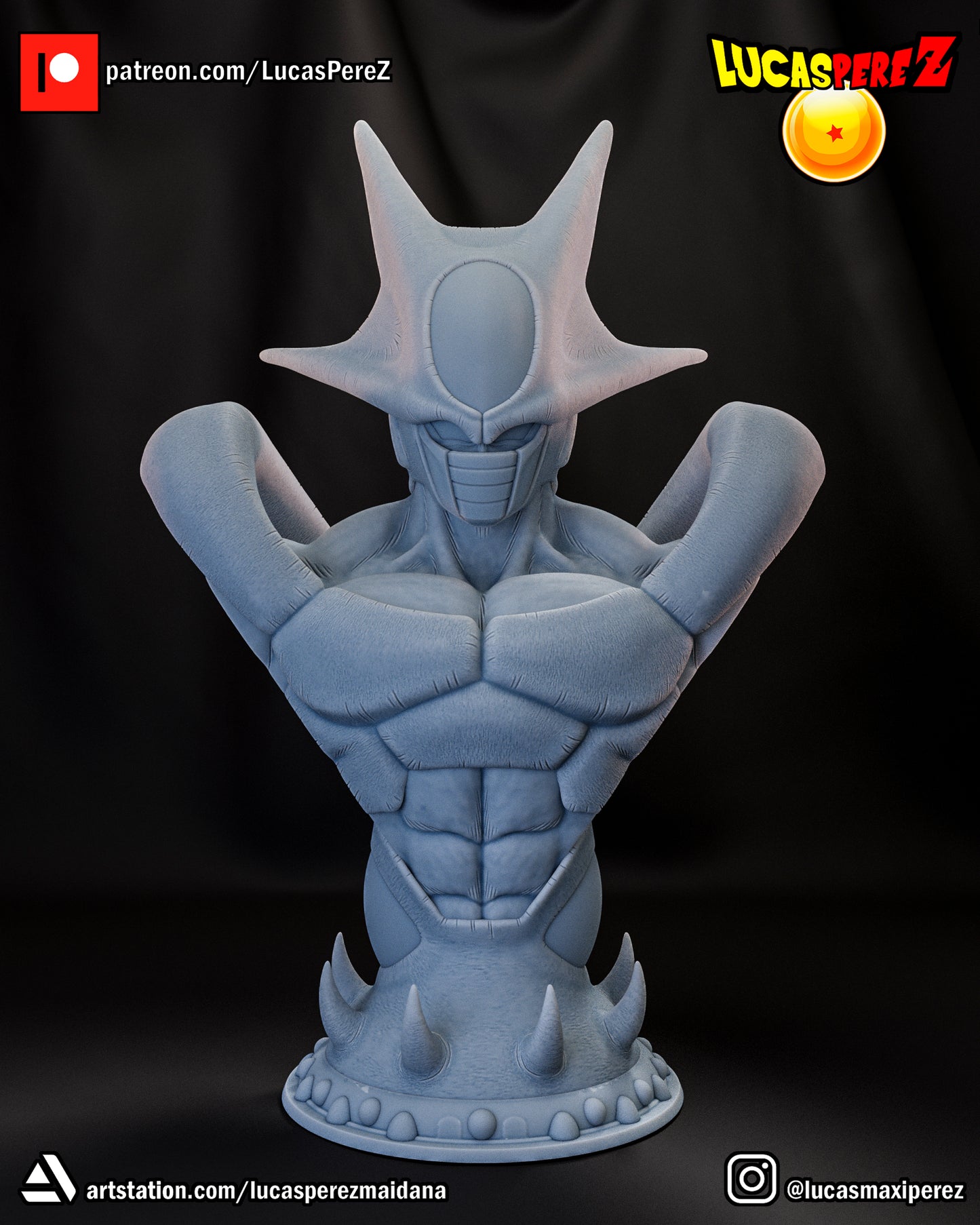 Cooler Bust 1:6 or 1:10 Scale | Dragon Ball Z Scale Model | Lucas Perez