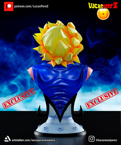 Majin Vegeta BUST 1:6 or 1:10 Scale | Dragon Ball Z Scale Model | Lucas Perez