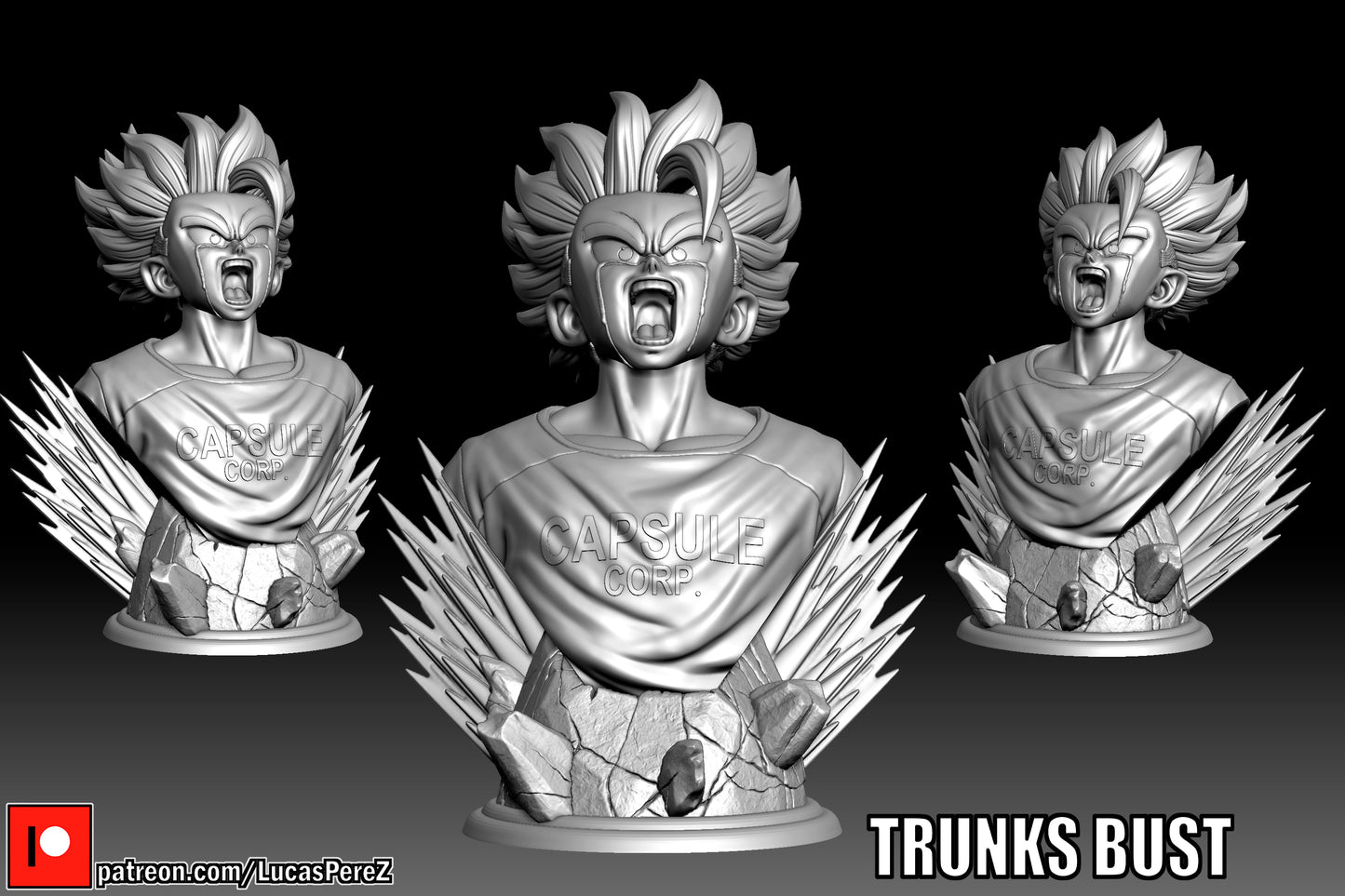 Future Trunks Bust 1:6 or 1:10 Scale | Dragon Ball Z Scale Model | Lucas Perez