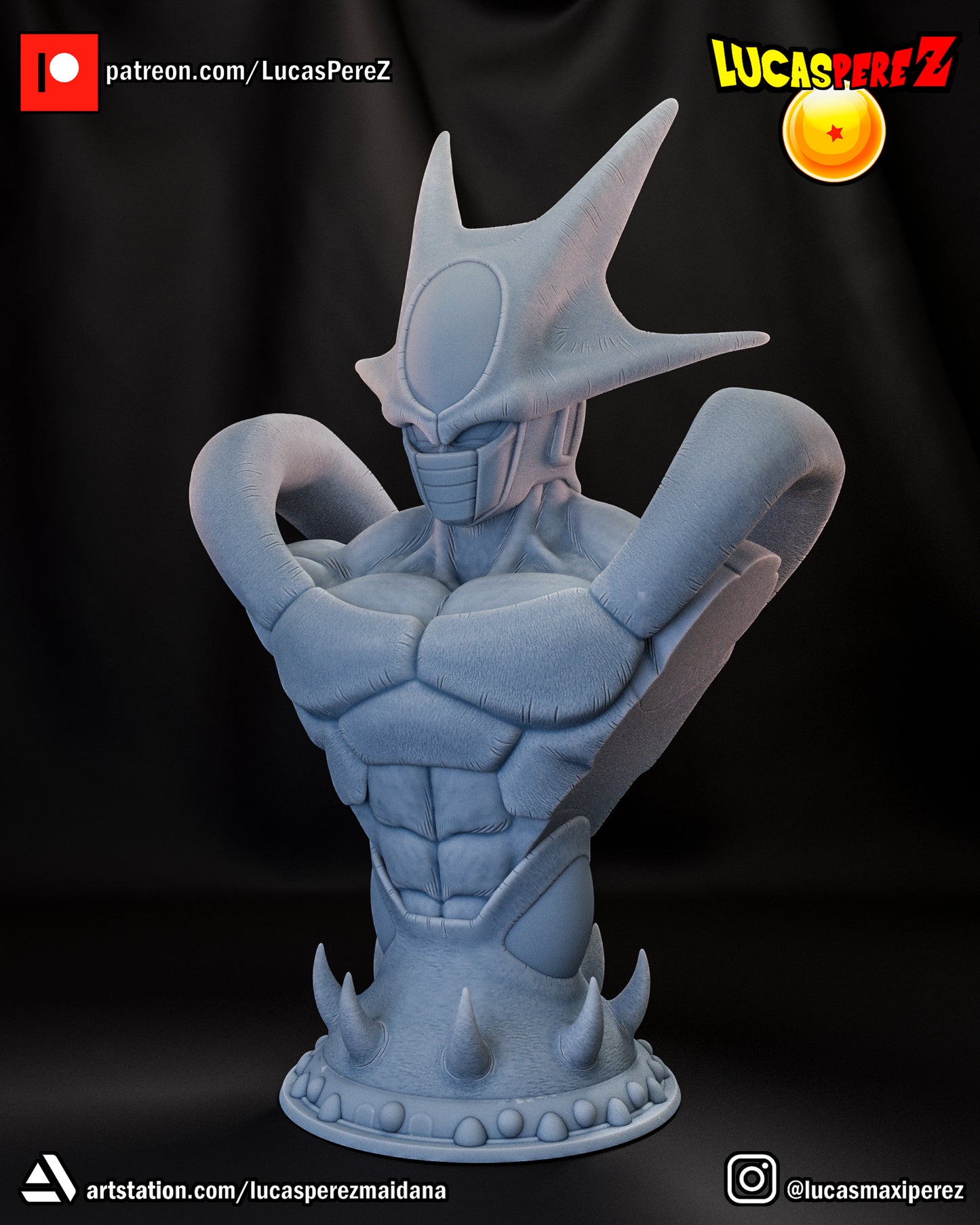 Cooler Bust 1:6 or 1:10 Scale | Dragon Ball Z Scale Model | Lucas Perez