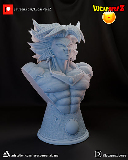 Broly Bust 1:6 or 1:10 Scale | Dragon Ball Z Scale Model | Lucas Perez