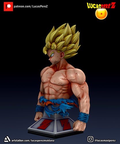 Goku Namek Bust 1:6 or 1:10 Scale | Dragon Ball Z Scale Model | Lucas Perez