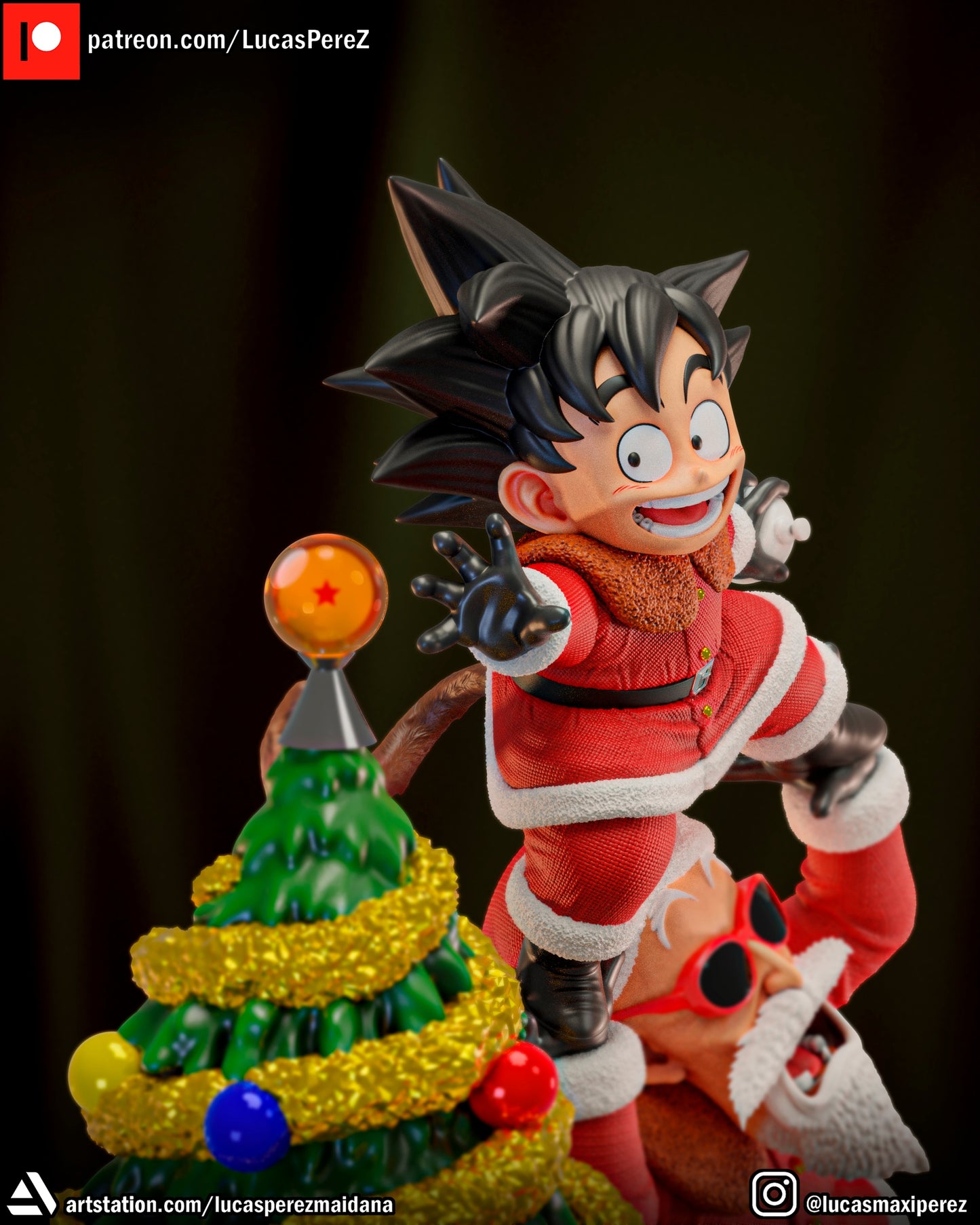 Xmas Special Set | Goku, Krillin, Oolong, Roshi, Turtle | Dragon Ball Z Scale Models | Lucas Perez