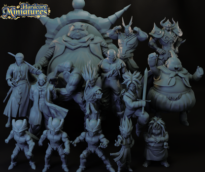 Hardcore Miniatures October 2022 Release: Allmight, Buu, Cell Jr., Gohan Beast, Gotenks, Guru, Nail, Orange Piccolo, Roshi, Taurus, Trunks, Yajirobe, Zoro