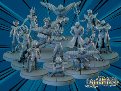 Hardcore Miniatures January 2023 Release: Bardock, Bojack, Burter, Capricorn, Ginyu, Guldo, Hit, Jeice, Mecha Frieza, Pegasus, Poseidon, Recoome, Trunks