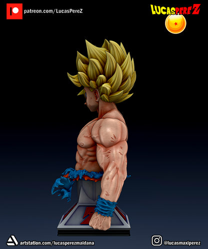 Goku Namek Bust 1:6 or 1:10 Scale | Dragon Ball Z Scale Model | Lucas Perez