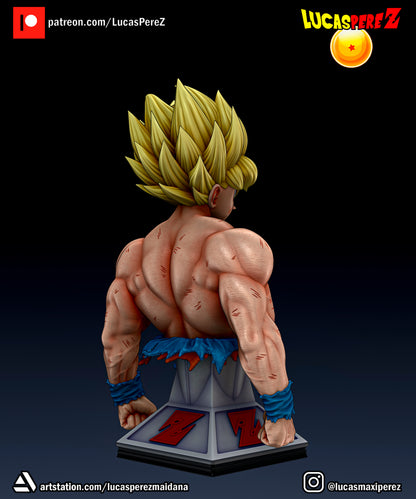 Goku Namek Bust 1:6 or 1:10 Scale | Dragon Ball Z Scale Model | Lucas Perez