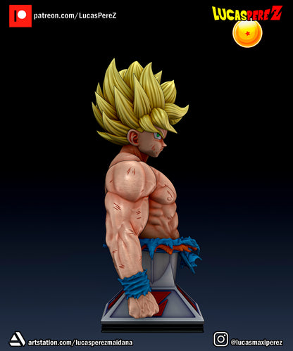 Goku Namek Bust 1:6 or 1:10 Scale | Dragon Ball Z Scale Model | Lucas Perez