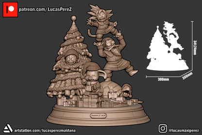 Xmas Special Set | Goku, Krillin, Oolong, Roshi, Turtle | Dragon Ball Z Scale Models | Lucas Perez