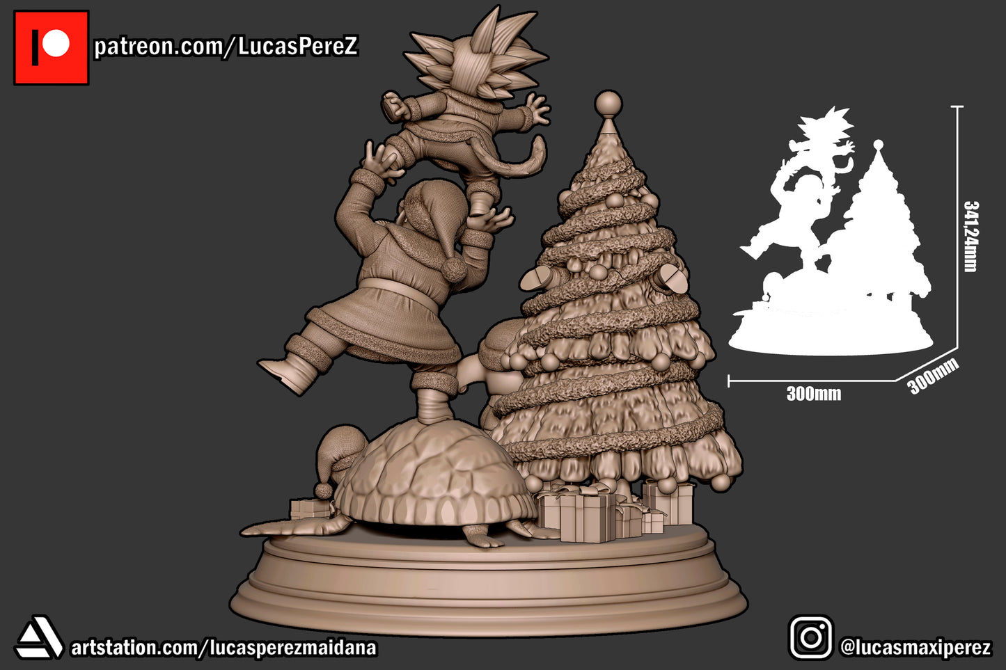 Xmas Special Set | Goku, Krillin, Oolong, Roshi, Turtle | Dragon Ball Z Scale Models | Lucas Perez