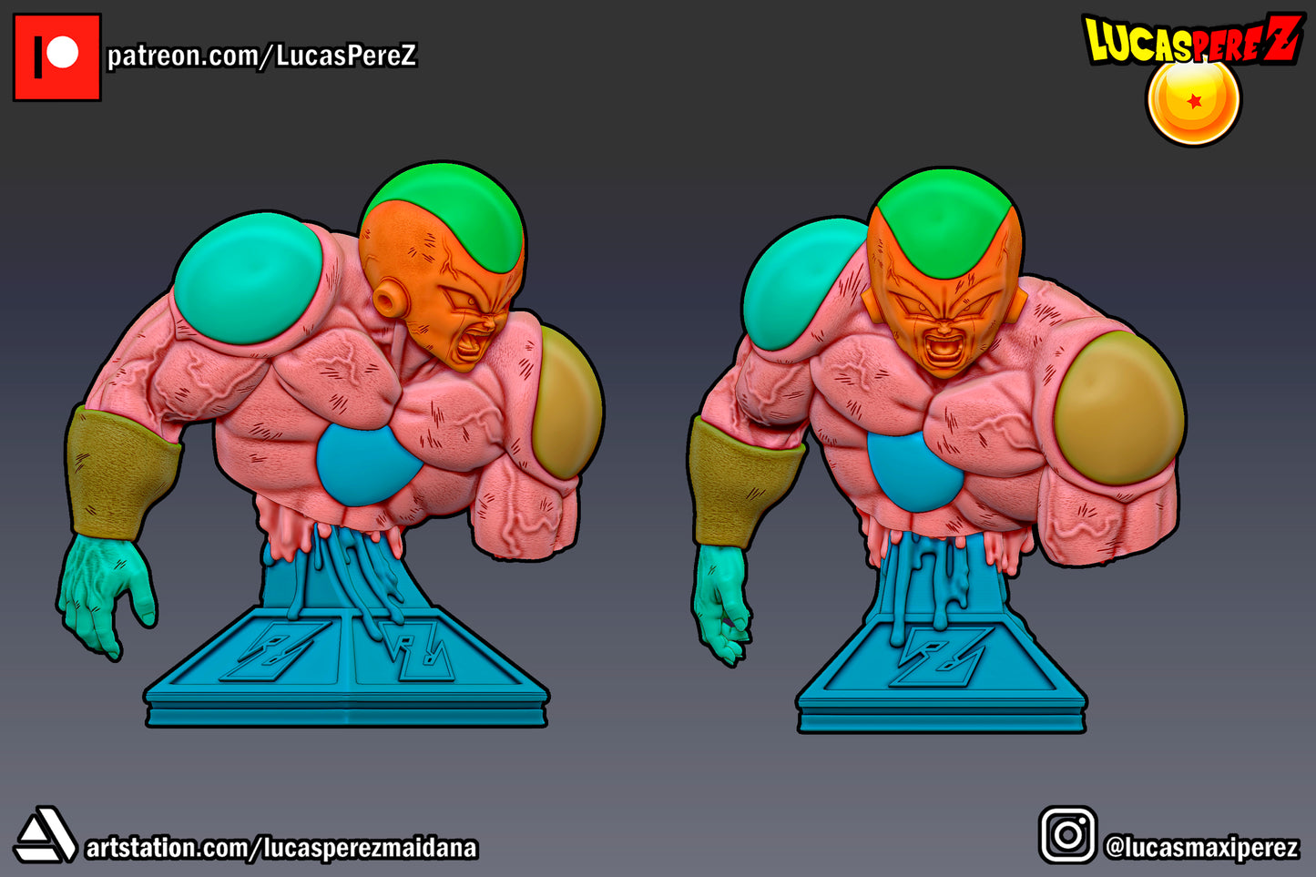 Frieza Namek Bust 1:6 or 1:10 Scale | Dragon Ball Z Scale Model | Lucas Perez