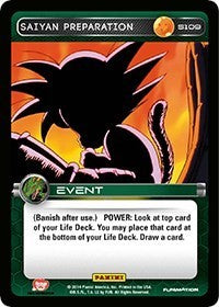 Saiyan Preparation | Panini: Set 1 | Starter | Normal | #S109